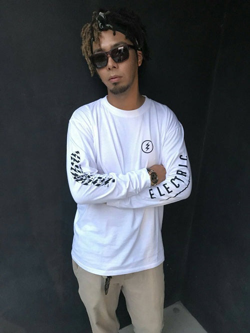 Basser × ELECTRIC CO-LAB L/S TEE WHITE