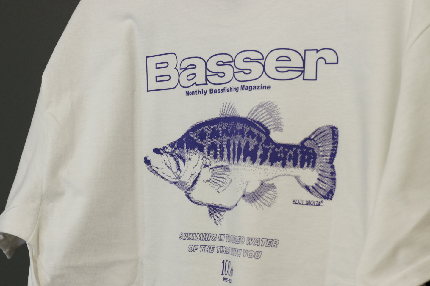 THE HANDRED YEARS BASS CLUB×Basser 100TH BASS FISHING T-shirt by 八百板浩司