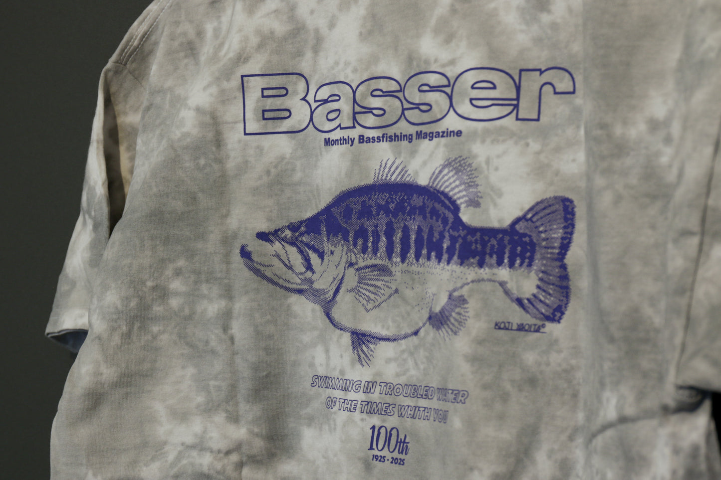 THE HANDRED YEARS BASS CLUB×Basser 100TH BASS FISHING T-shirt by 八百板浩司