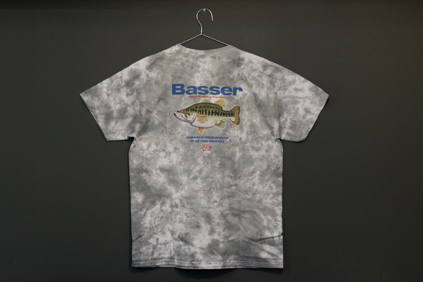 THE HANDRED YEARS BASS CLUB×Basser 100TH BASS FISHING T-shirt by 八百板浩司