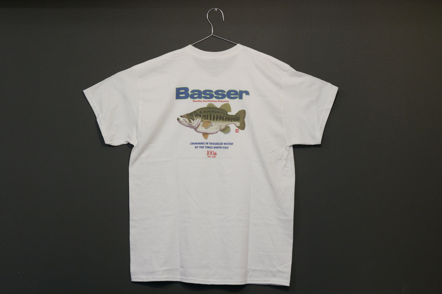 THE HANDRED YEARS BASS CLUB×Basser 100TH BASS FISHING T-shirt by 八百板浩司