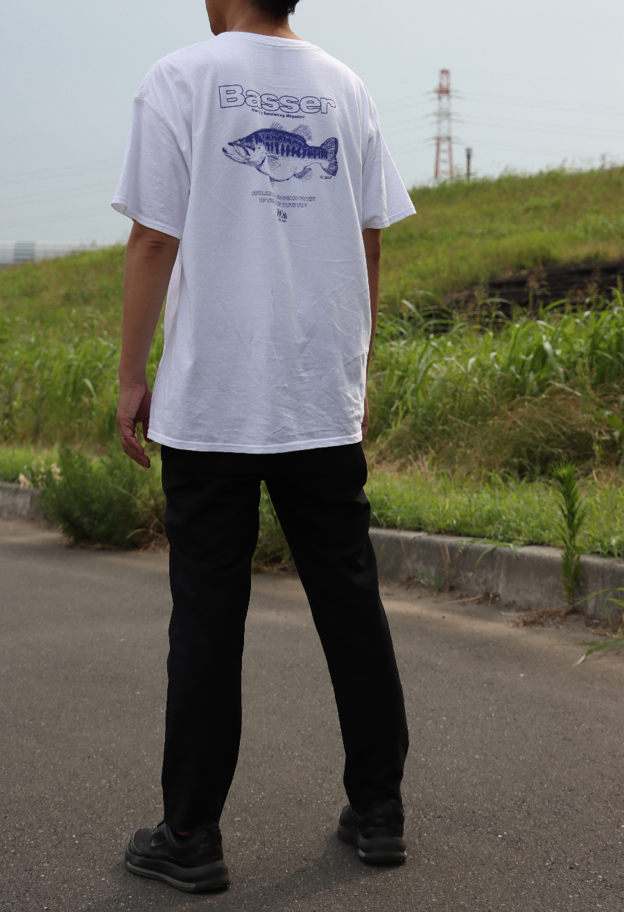 THE HANDRED YEARS BASS CLUB×Basser 100TH BASS FISHING T-shirt by 八百板浩司