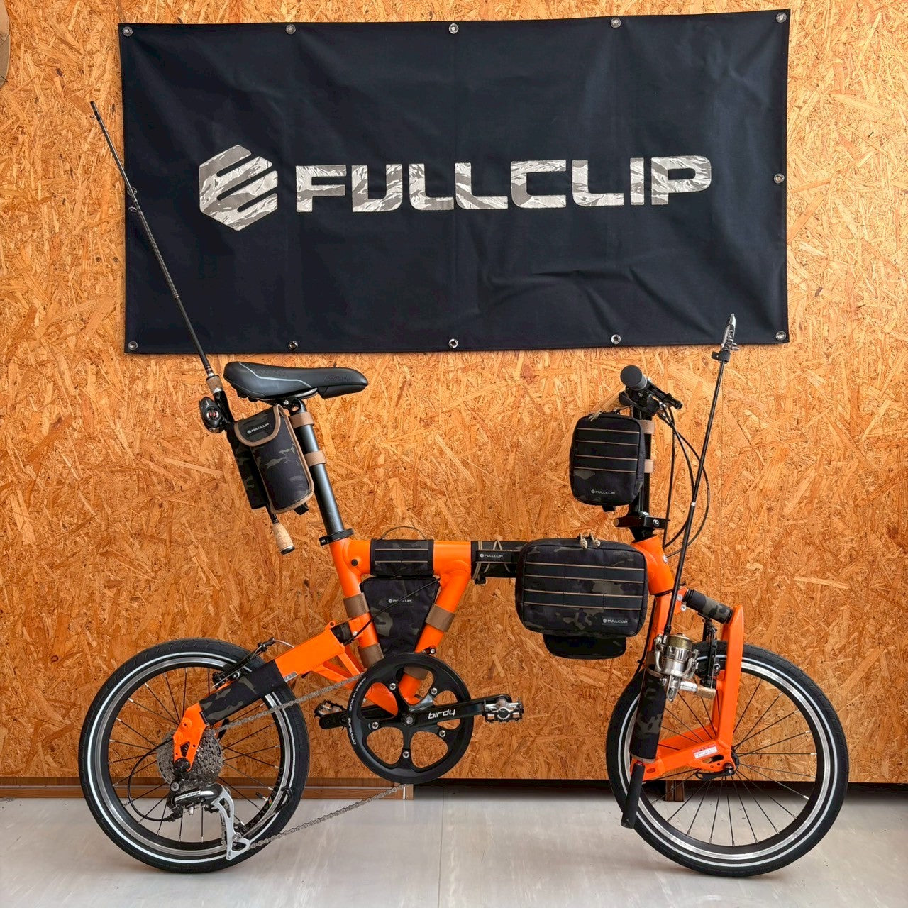 【アンスト限定・受注販売】「birdy」×「FULLCLIP」釣り専用カスタムバイク/birdy Classic マットオレンジ