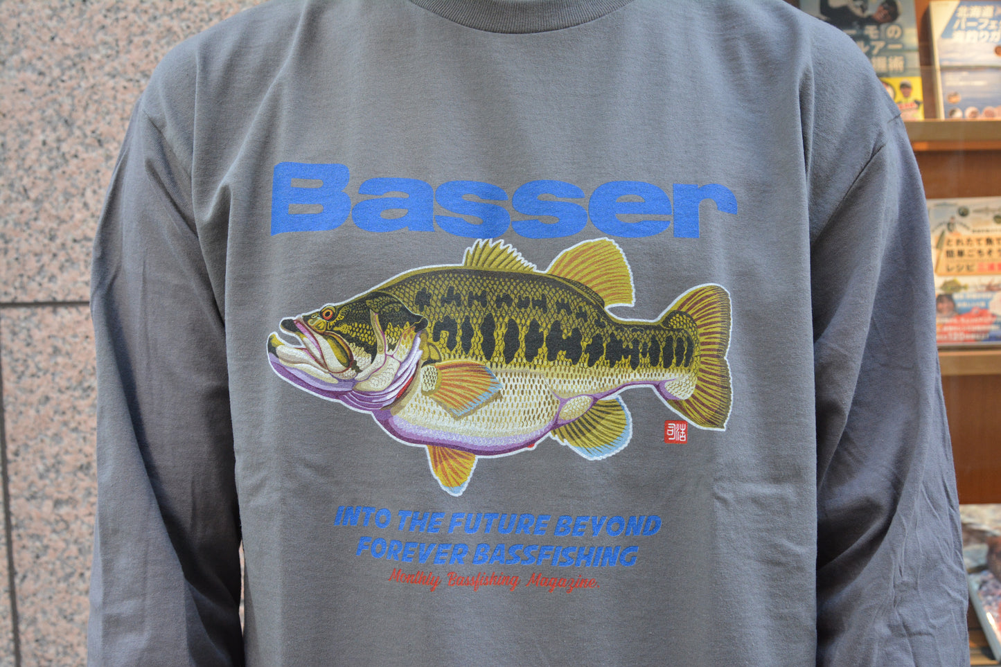 Basser Long Sleeve T-Shirt, Full Color Print by Koji Yaoita