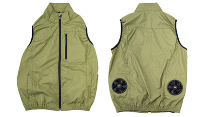 Waterproof, fan-equipped air-conditioned clothing for fishing